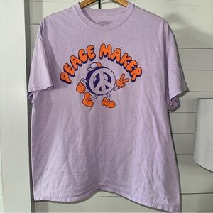 Purple “Peace Maker” Graphic T-Shirt